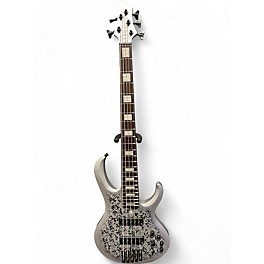 Used Ibanez Used Ibanez BTB25TH5 Silver Blizzard Matte Electric Bass Guitar