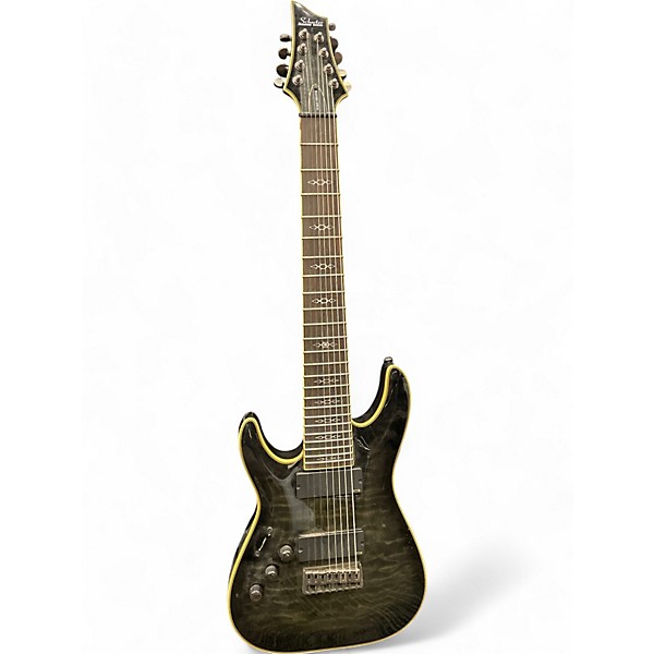 Used Schecter Guitar Research Used Schecter Guitar Research Hellraiser C8 Special 8 String Left Handed Trans Black Electri...