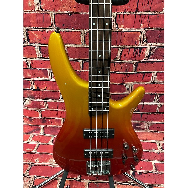 Used Ibanez Used Ibanez SR300 Red To Gold Fade Electric Bass Guitar