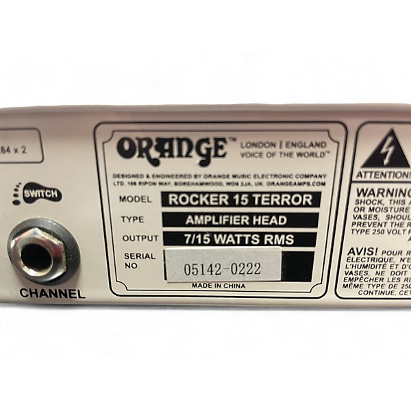 Used Orange Amplifiers Used Orange Amplifiers ROCKER 15 TERROR Tube Guitar Amp Head