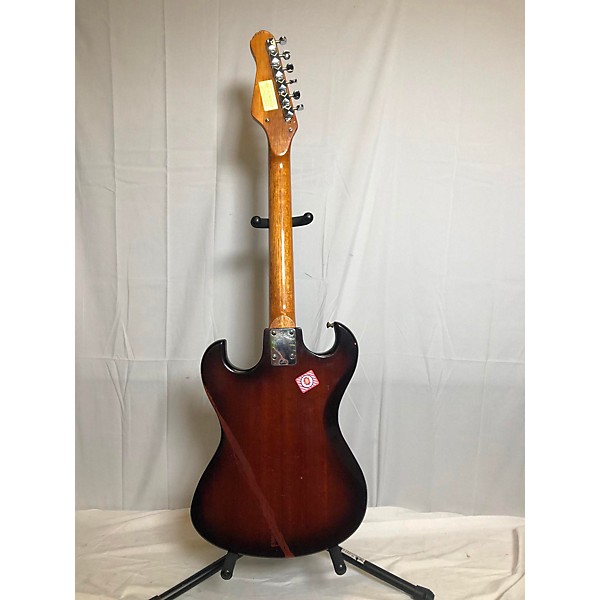 Vintage Kingston Vintage 1960s Kingston KAWAII HOUND DOG 2 Color Sunburst Solid Body Electric Guitar