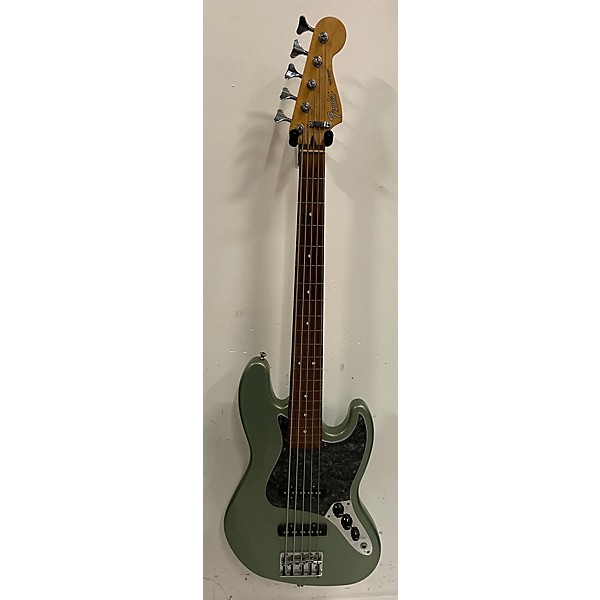 Used Used Fender Standard Jazz Bass V 5 String Sage Green Metallic Electric Bass Guitar