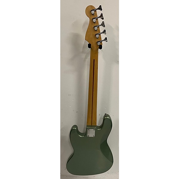 Used Used Fender Standard Jazz Bass V 5 String Sage Green Metallic Electric Bass Guitar