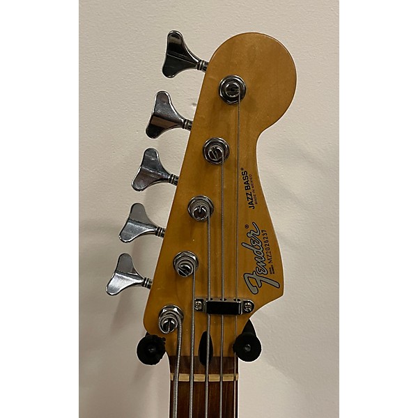 Used Used Fender Standard Jazz Bass V 5 String Sage Green Metallic Electric Bass Guitar