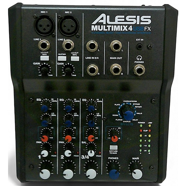 Used Alesis Used Alesis MultiMix 4 USB FX 4-Channel Unpowered Mixer