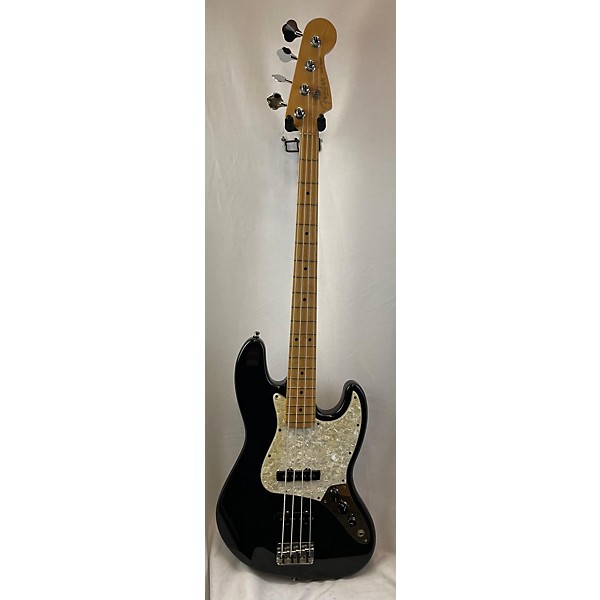 Used Fender Used Fender American Standard Jazz Bass Black and White Electric Bass Guitar