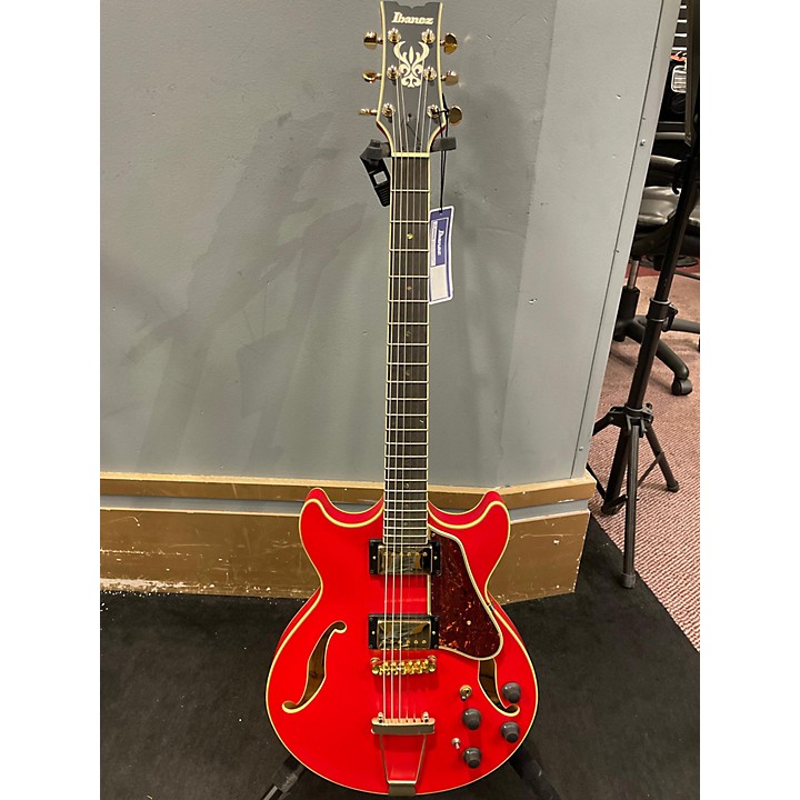 Used Ibanez Used Ibanez AMH90 CHERRY RED Hollow Body Electric Guitar CHERRY  RED | Guitar Center