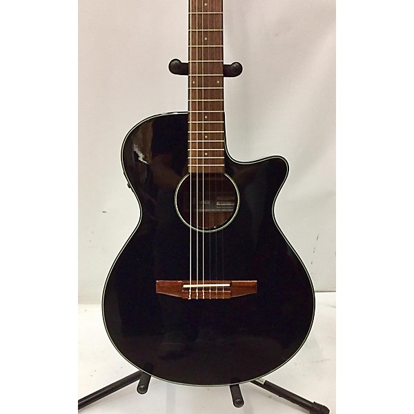 Used Ibanez Used Ibanez AEG50N GLOSS BLACK Classical Acoustic Electric Guitar