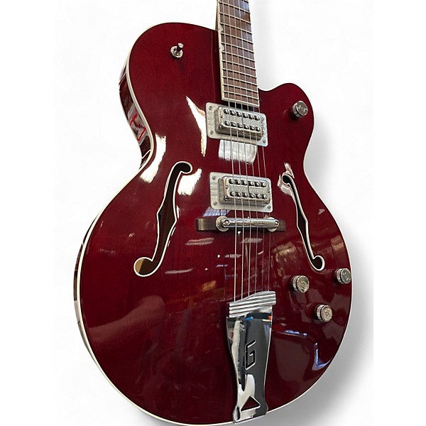 Used Gretsch Guitars Used Gretsch Guitars G6119T Dark Cherry Stain Hollow Body Electric Guitar