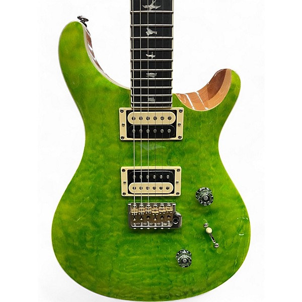 Used PRS SE Custom 24 Quilted Carved Top Eriza Verde Solid Body Electric Guitar