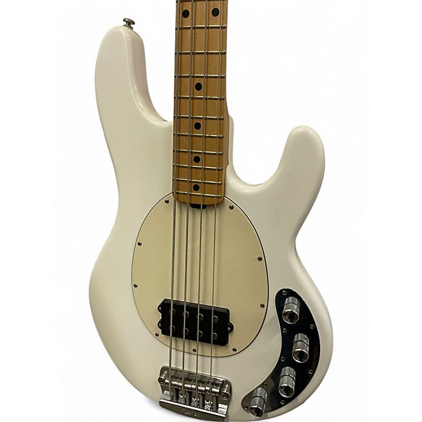 Used Ernie Ball Music Man Used Ernie Ball Music Man Stingray 4 String Olympic White Electric Bass Guitar