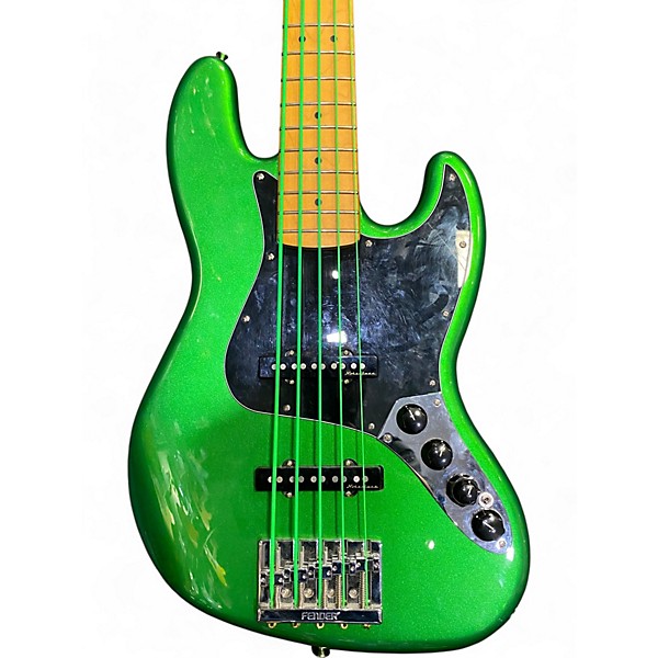 Used Fender Player Plus Jazz Bas Emerald Green Electric Bass Guitar