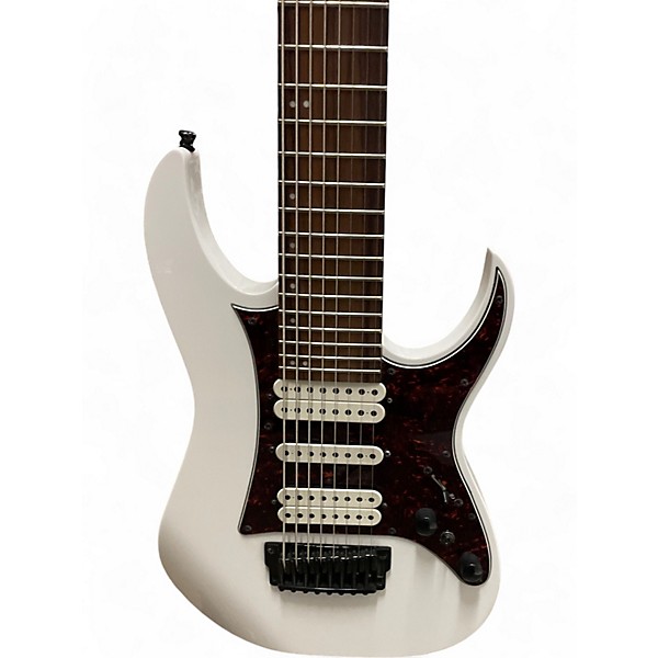 Used Ibanez TAM10 Tosin Abasi Signature 8 String Alpine White Solid Body Electric Guitar