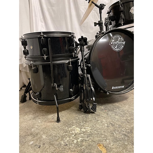 Used Ludwig Used Ludwig 4 piece Pocket Kit Black Sparkle Drum Kit