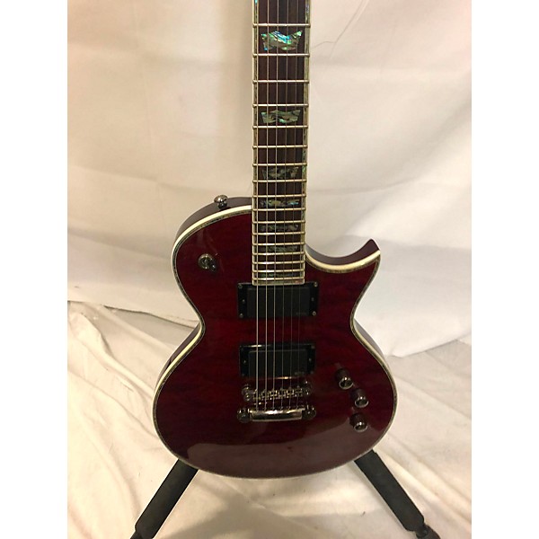 Used ESP Used ESP LTD EC21000QM Red Solid Body Electric Guitar