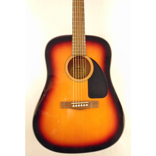 Used Fender Used Fender CD60 Dreadnought 3 Tone Sunburst Acoustic Guitar