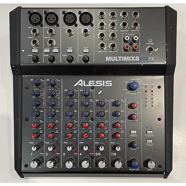 Used Alesis Used Alesis MultiMix 8 FX USB 8-Channel Unpowered Mixer