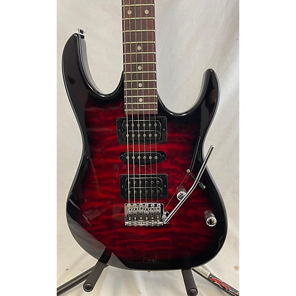 Used Ibanez Used Ibanez Gio GRX70QA-TRB Transparent Red Burst Solid Body Electric Guitar