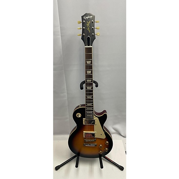 Used Epiphone Used Epiphone 1959 Reissue Les Paul Standard Aged Dark Burst Solid Body Electric Guitar