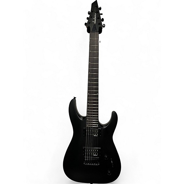 Used Jackson JS22-7 Dinky 7 String Black Solid Body Electric Guitar