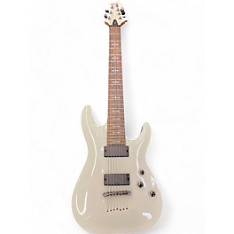 Used Schecter Guitar Research Used Schecter Guitar Research Demon 7 String WHITE  Solid Body Electric Guitar