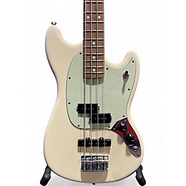 Used Fender Used Fender Player Mustang Bass PJ Antique White Electric Bass Guitar