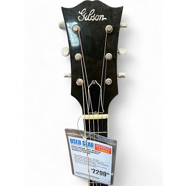 Used Gibson 1941 Reissue SJ100 2 Color Sunburst Acoustic Guitar