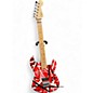 Used EVH Striped Series Red with Black and White Stripes Solid Body Electric Guitar thumbnail