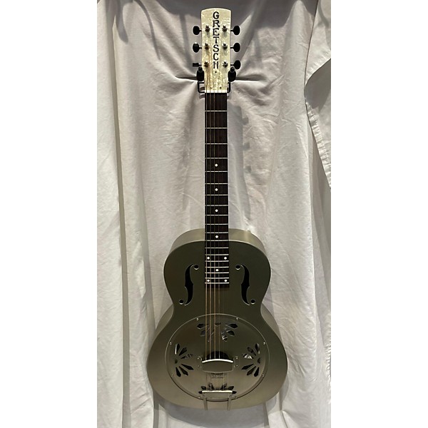 Used Gretsch Guitars Used Gretsch Guitars G9201 Honeydipper Metal Round Neck CHR Resonator Guitar