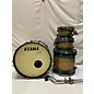 Used TAMA Used 2017 TAMA 4 piece Starclassic Maple Exotix Emerald Pacific Walnut Burst Drum Kit thumbnail