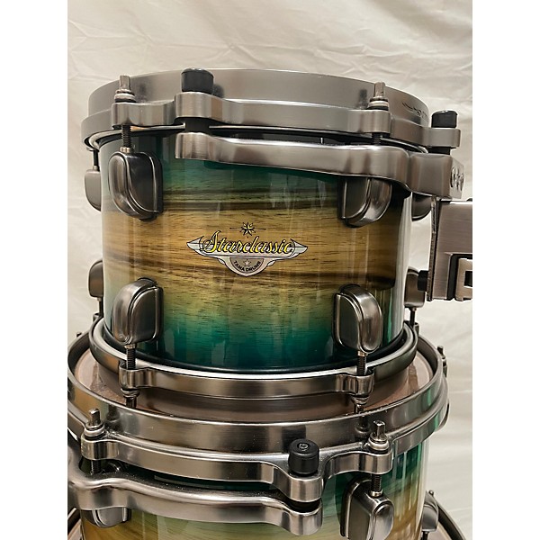 Used TAMA Used 2017 TAMA 4 piece Starclassic Maple Exotix Emerald Pacific Walnut Burst Drum Kit