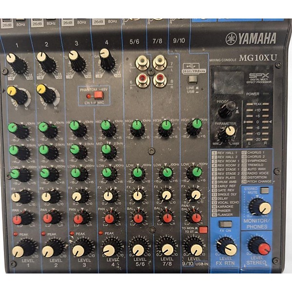 Used Yamaha Used Yamaha MG10XU 10 Channel Mixer With Effects Unpowered Mixer