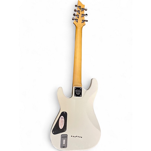 Used Schecter Guitar Research Used Schecter Guitar Research Demon 7 String White Solid Body Electric Guitar