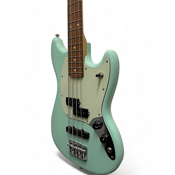 Used Fender Used Fender Player Mustang Bass PJ Surf Green Electric Bass Guitar