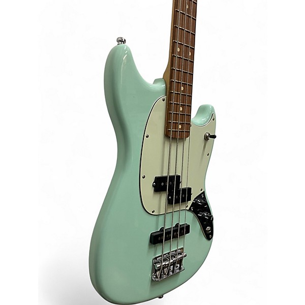 Used Fender Used Fender Player Mustang Bass PJ Surf Green Electric Bass Guitar