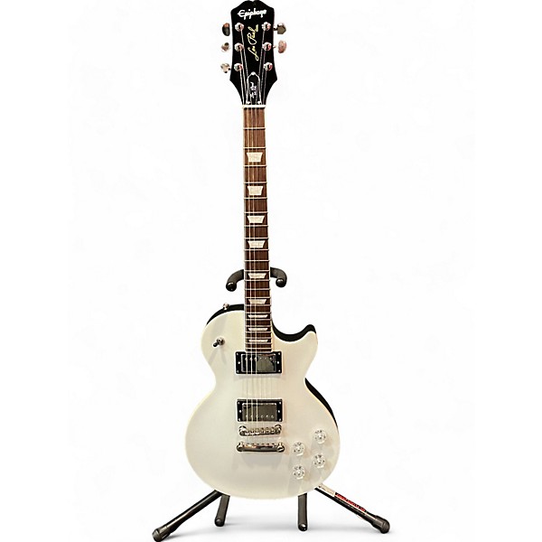 Used Epiphone Used Epiphone Les Paul Muse Pearl White Metallic Solid Body Electric Guitar