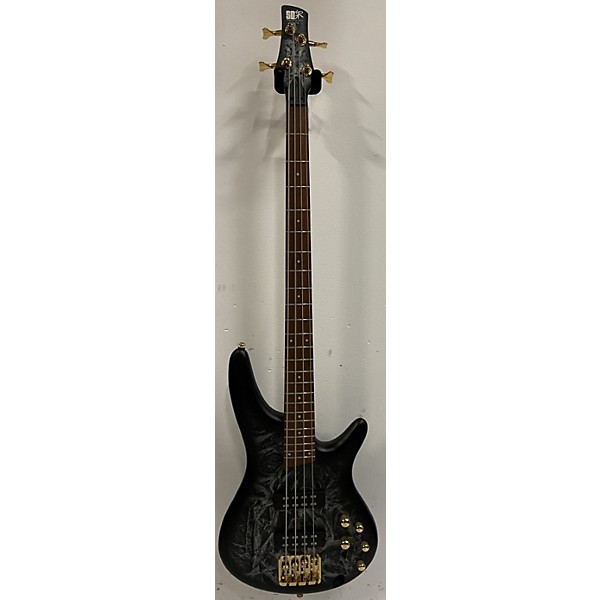 Used Ibanez Used Ibanez SR300 Black Ice Frozen Matte Electric Bass Guitar