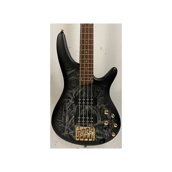 Used Ibanez Used Ibanez SR300 Black Ice Frozen Matte Electric Bass Guitar