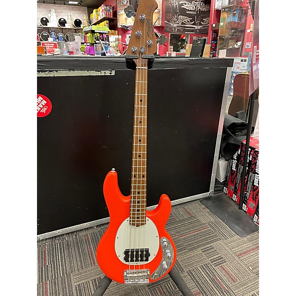 Used Sterling By Music Man Used Sterling By Music Man Short Scale Orange Electric Bass Guitar