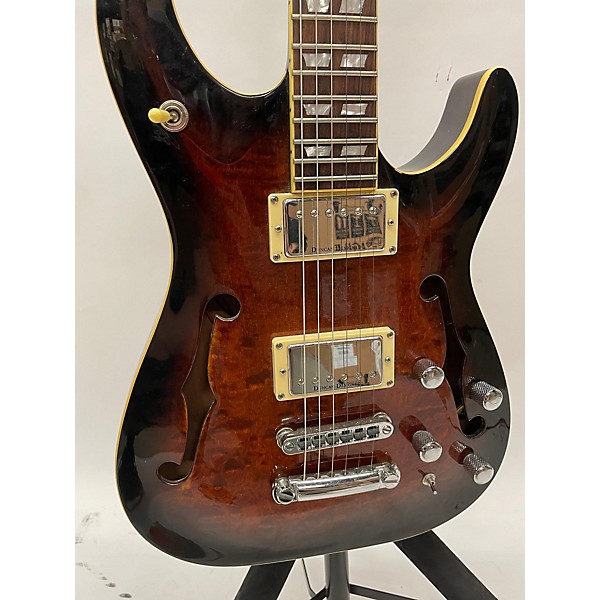 Used Schecter Guitar Research Used Schecter Guitar Research C1 E/A Brown Sunburst Hollow Body Electric Guitar