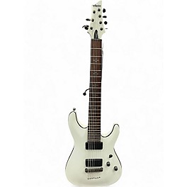 Used Schecter Guitar Research Used Schecter Guitar Research Demon 7 String White Solid Body Electric Guitar