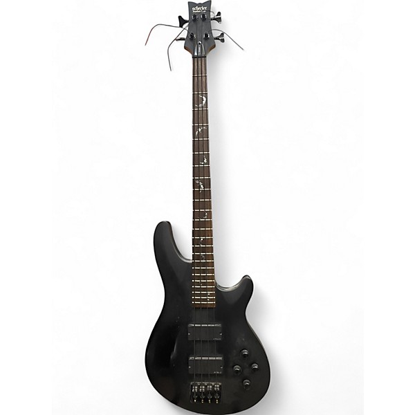 Used Schecter Guitar Research Damien 4 String Black Electric Bass Guitar