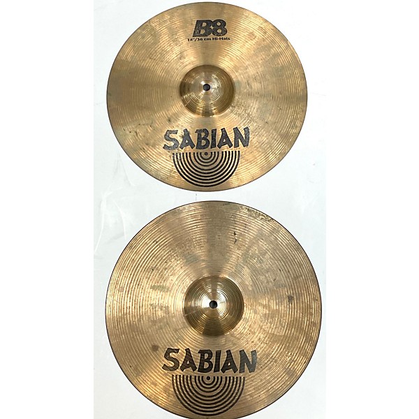 Used SABIAN Used SABIAN 14in B8 Hi Hat Pair Cymbal