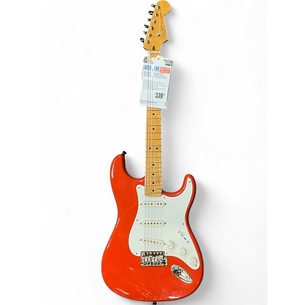 Used Squier Used Squier Classic Vibe 1950S Stratocaster Fiesta Red Solid Body Electric Guitar