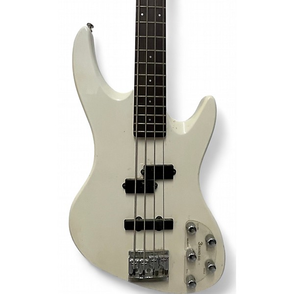 Used DeArmond PILOT White Electric Bass Guitar