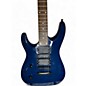 Used Kramer Striker 211 Reverse Headstock Left Handed Trans Blue Electric Guitar