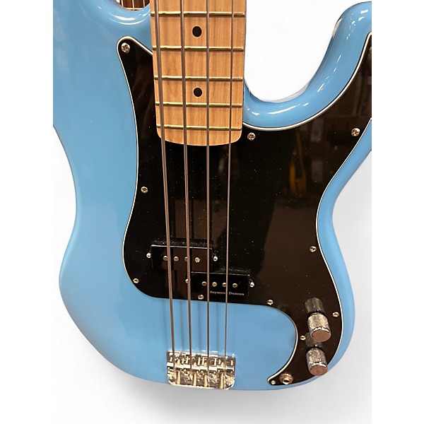 Used Squier Precision Bass Blue Electric Bass Guitar