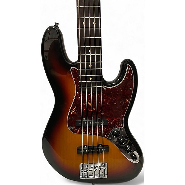 Used Fender Used Fender Deluxe Active Jazz Bass V 5 String Brown Sunburst Electric Bass Guitar