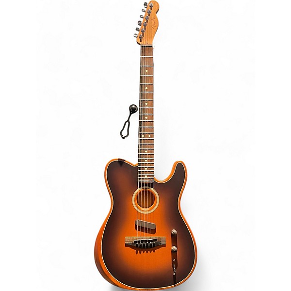 Used 2018 Fender American Acoustasonic Telecaster 2 Color Sunburst Acoustic Electric Guitar