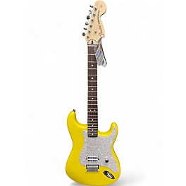 Used 2023 Fender Tom Delonge Signature Stratocaster Yellow Solid Body Electric Guitar